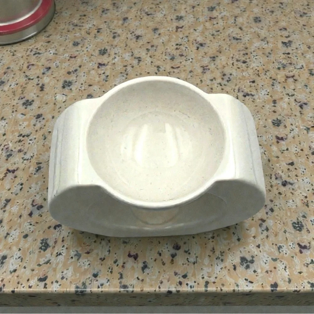 PartyLite Modern White Ceramic Wax Warmer Tealight Holder Simplistic